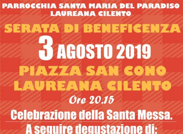 3 agosto 2019: Serata di beneficenza